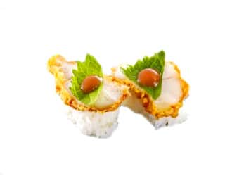 国産とり天にぎり(梅しそ)の画像