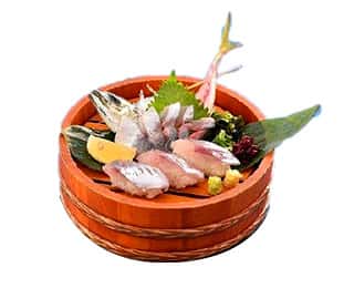 泳がし鯵にぎり&お造りの画像